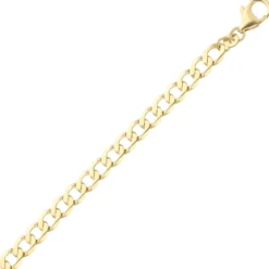 5,7mm Armband Armkette Panzerkette oval flach aus 333 Gold Gelbgold massiv 21cm