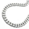 4mm Armband Armkette Panzerkette, 925 Silber, diamantiert, 21cm