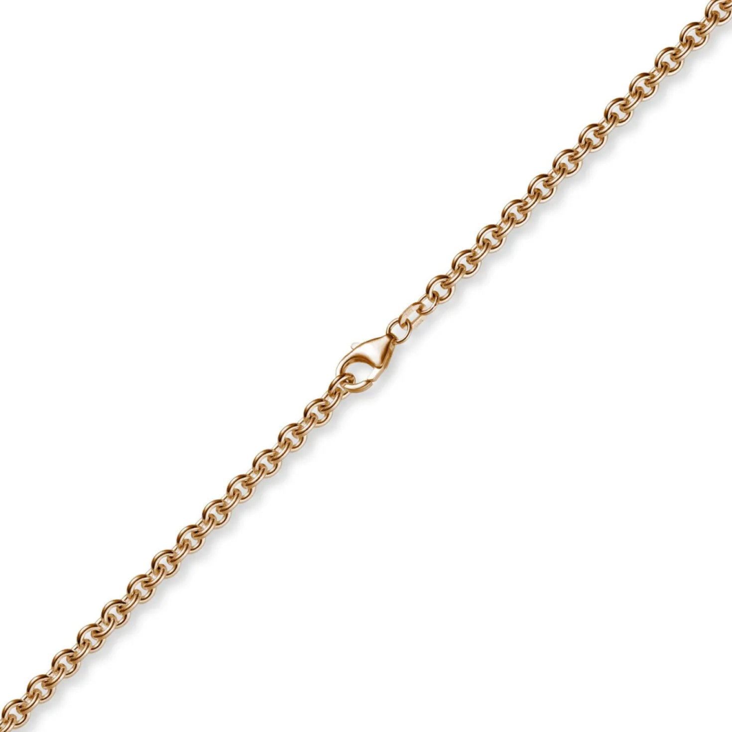4,6mm Armband Armkette Rundankerkette 585 Gold Rotgold, 19cm Unisex