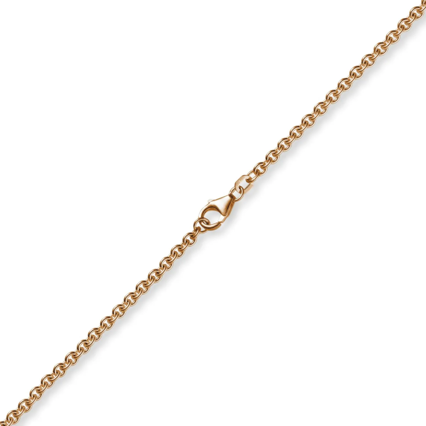 2,7mm Armband Armkette Rundankerkette 585 Gold Rotgold, 21cm Unisex