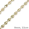 9mm Armband Armkette Schiffsanker Ankerkette 585 Gold Gelbgold 22cm Armschmuck