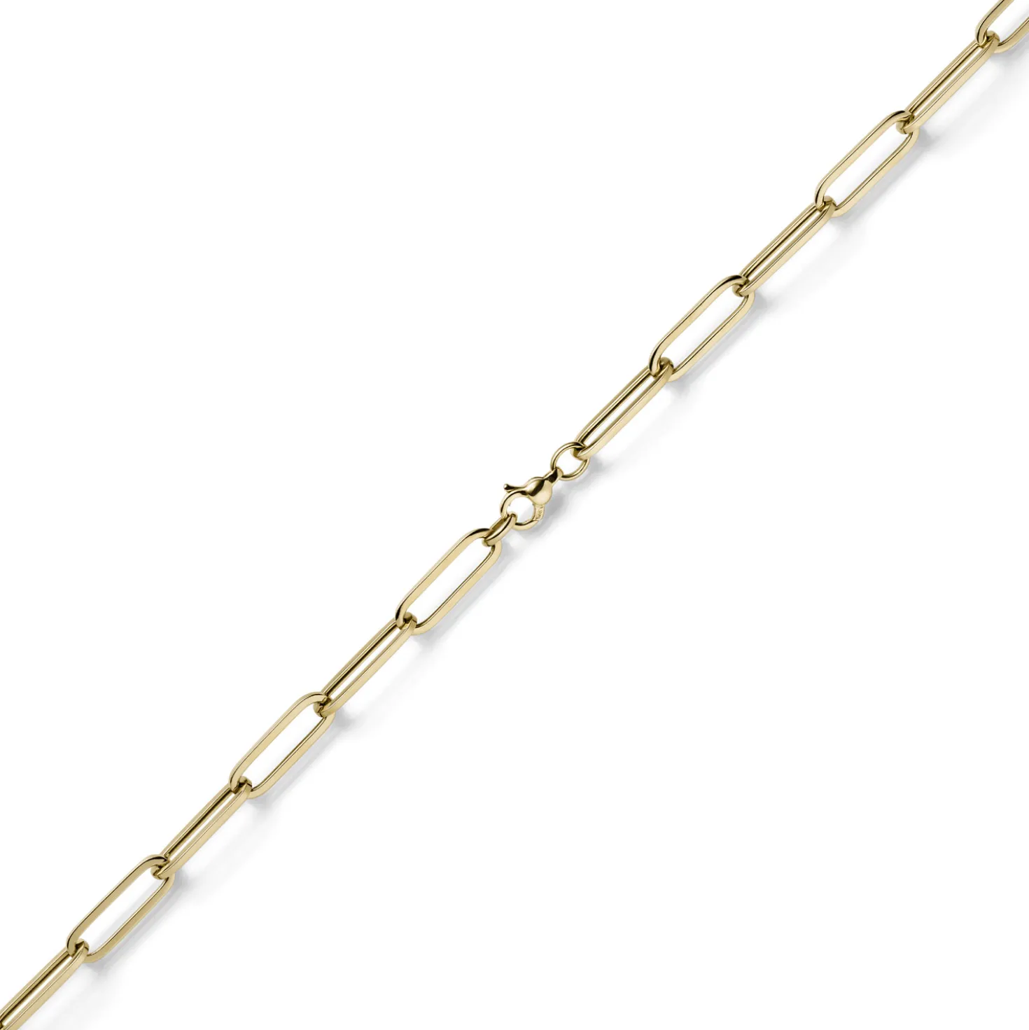 6,5mm Armband Armschmuck Paper Clip aus 585 Gold Gelbgold 19cm