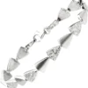 7,7mm Armband aus 925 Silber mattiert & gehämmert 19cm Armschmuck Damen