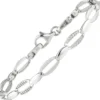 5,8mm Armband aus 925 Silber mit 70 Zirkonia 19,5cm Armschmuck Armkette Damen