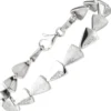 7,9mm Armband aus 925 Silber teilmatt mit 42 Zirkonia 19cm Armschmuck Damen