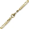 5,5mm Armband diamantierte Figaro-Kette aus 585 Gold Gelbgold Armschmuck, 21cm