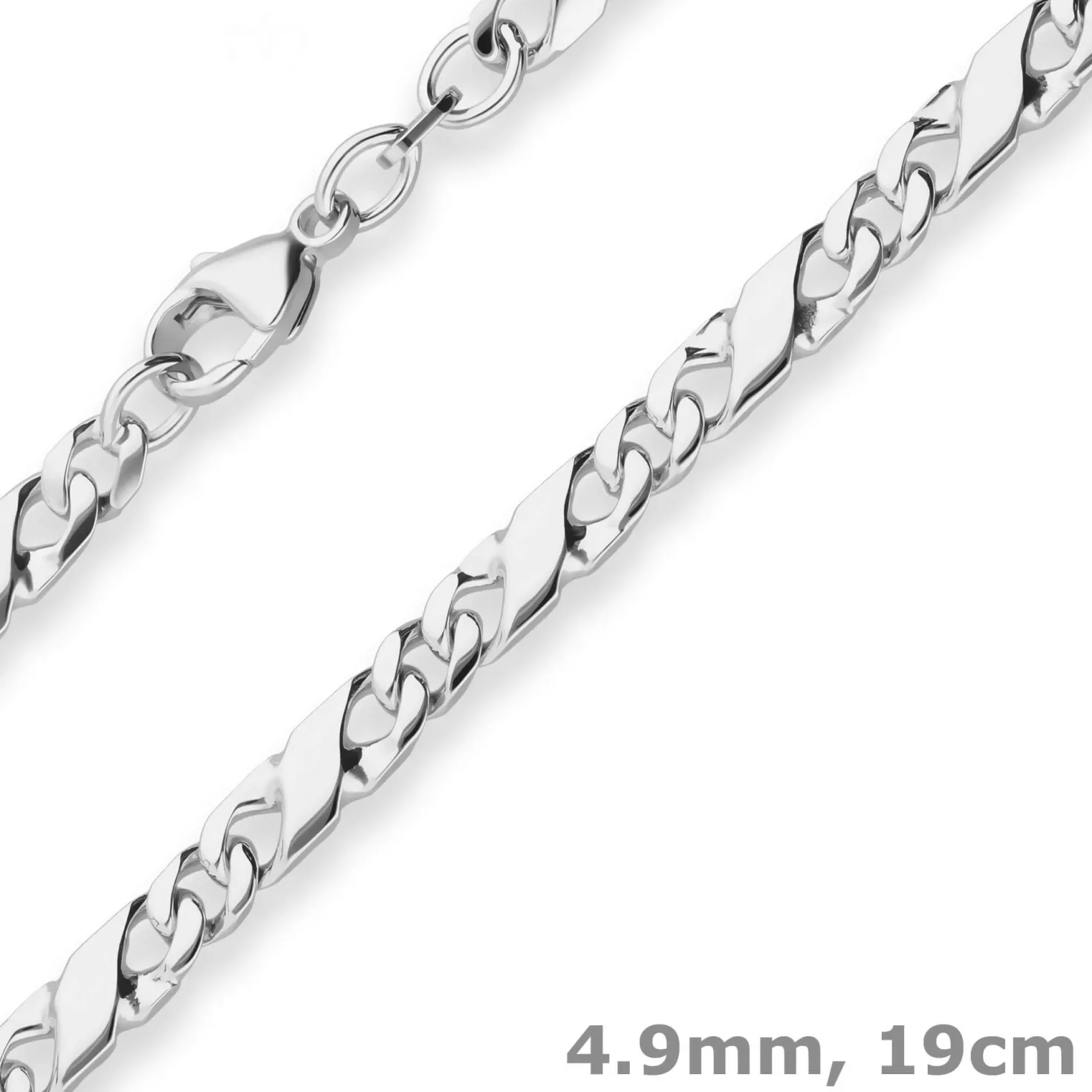 4,9mm Armband Dollarkette Silberarmband Armschmuck aus 925 Silber 19cm