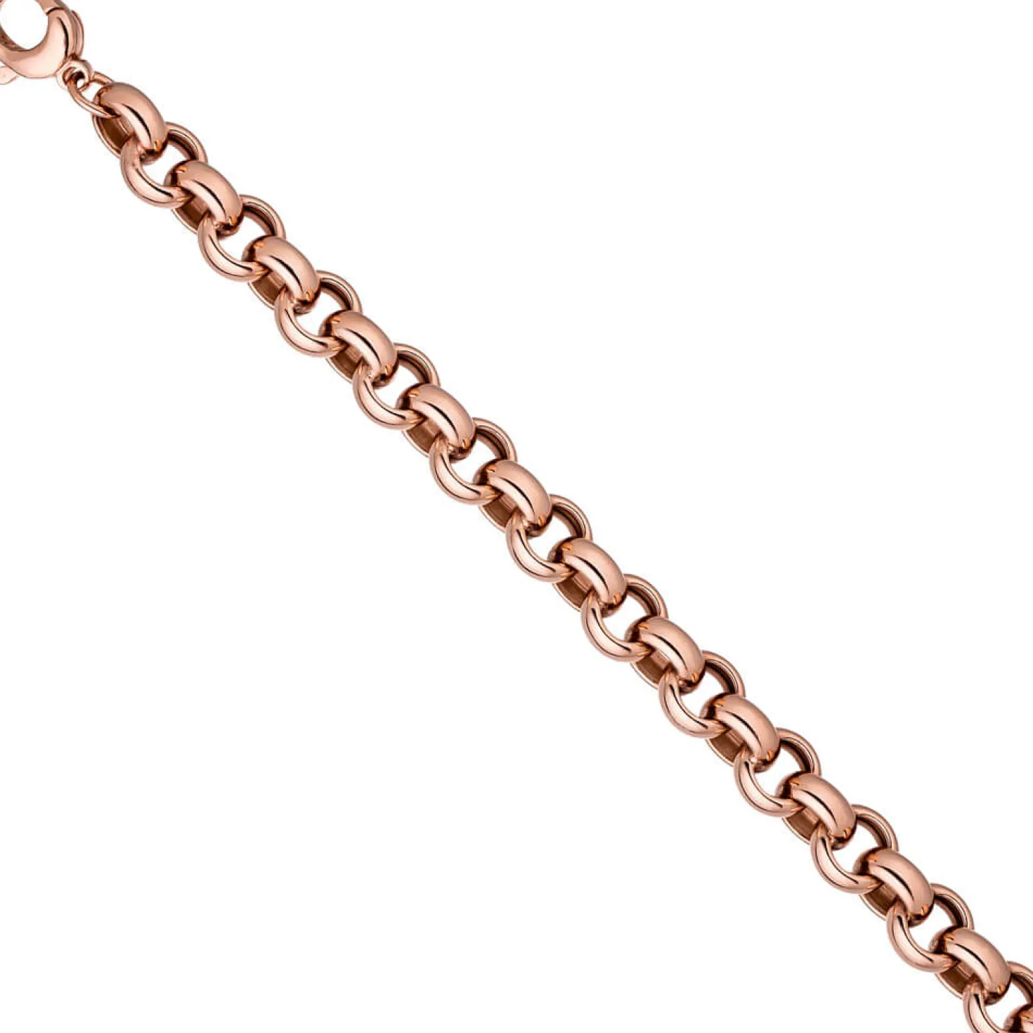 10,3mm Armband Erbsarmband Armkette aus 925 Silber in Rotgold vergoldet, 21cm