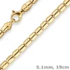 5,1mm Armband Fantasiekette Goldarmband Armschmuck aus 585 Gold Gelbgold 19cm