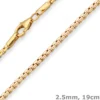 2,5mm Armband Fantasiekette Goldarmband Armschmuck aus 375 Gold gelb/weiß 19cm