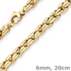 6mm Armband Fantasiekette Goldarmband Armschmuck aus 585 Gold Gelbgold 20cm