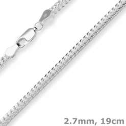 2,7mm Armband Fantasiekette Silberarmband Armschmuck aus 925 Silber 19cm