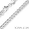 5,1mm Armband Fuchsschwanzkette Silberarmband Armschmuck aus 925 Silber 21cm