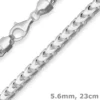 5,6mm Armband Fuchsschwanzkette Silberarmband Armschmuck aus 925 Silber 23cm