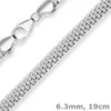 6,3mm Armband Geflechte-Kette Silberarmband Armschmuck aus 925 Silber 19cm