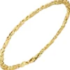 4,4mm Armband Goldarmband X-Panzerkette aus 585 Gold Gelbgold, teilmatt, 21cm