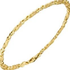 4,4mm Armband Goldarmband X-Panzerkette aus 585 Gold Gelbgold, teilmatt, 21cm