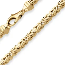 5,1mm Armband Königskette Armschmuck aus 585 Gold Gelbgold 21cm