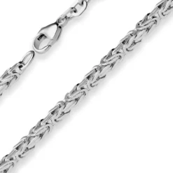 3,2mm Armband Königskette Armschmuck aus 925 Silber rhodiniert 21cm