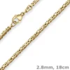 2,8mm Armband Königskette Goldarmband Armschmuck aus 585 Gold Gelbgold 18cm