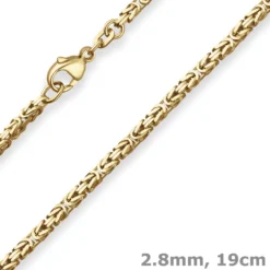 2,8mm Armband Königskette Goldarmband Armschmuck aus 585 Gold Gelbgold 19cm