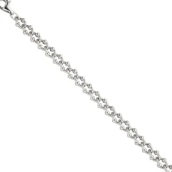 7,3mm Armband Krebskette aus 925 Silber rhodiniert Armschmuck, 21cm