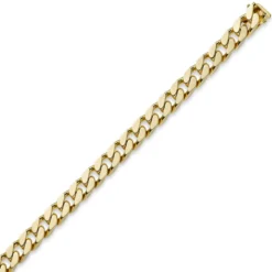10mm Armband Panzerarmband 750 Gold Gelbgold massiv 4-seitig diamantiert 22cm
