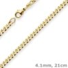 4,1mm Armband Panzerkette Goldarmband Armschmuck aus 333 Gold Gelbgold 21cm
