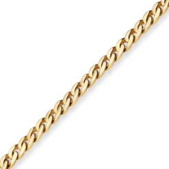 6,8mm Armband Panzerkette oval diamantiert Armschmuck aus 585 Gold Gelbgold 19cm