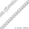 4,7mm Armband Panzerkette Silberarmband Armschmuck aus 925 Silber 20cm