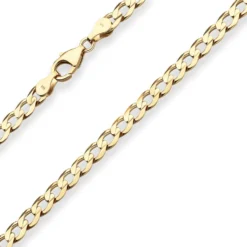 5,5mm Armband Panzerkette weit Goldarmband Armschmuck aus 585 Gold Gelbgold 19cm