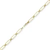 9,5mm Armband Paper-Clip Armkette aus 585 Gold Gelbgold teilmattiert 21cm