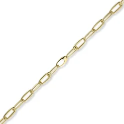11mm Armband Paper-Clip Phantasie-Armkette aus 585 Gold Gelbgold glänzend 19cm