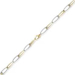 10mm Armband Phantasie-Armkette Armschmuck aus 585 Gold Gelbgold Weißgold 21cm