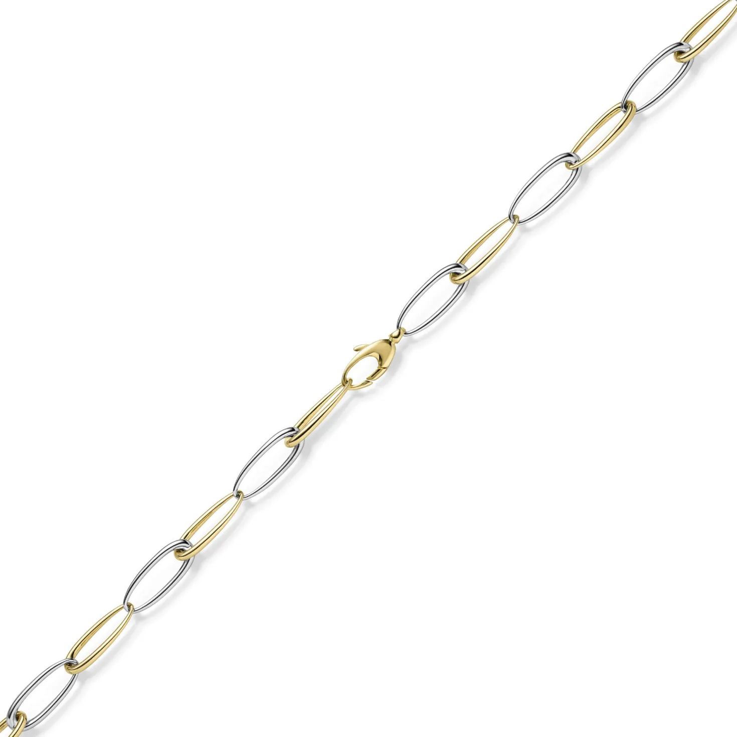 10mm Armband Phantasie-Armkette Armschmuck aus 585 Gold Gelbgold Weißgold 21cm