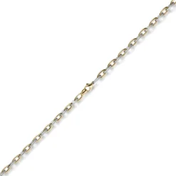 5mm Armband Phantasiekette aus 585 Gold Gelbgold Weißgold bicolor 19cm
