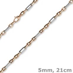 5mm Armband Phantasiekette 585 Gold Weißgold Rotgold Armschmuck Armkette 21cm