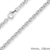 4mm Armband Rund-Ankerkette Silberarmband Armschmuck aus 925 Silber 18cm