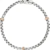 3,5mm Armband Rundvenezianer 39 Diamanten 0.2Ct W/SI 585 Weißgold Rotgold 19cm