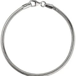 2,9mm Armband Schlangenkette aus 925 Silber rhodiniert Armschmuck, 19cm
