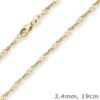 2,4mm Armband Singapurkette Goldarmband Armschmuck aus 585 Gold Gelbgold 19cm