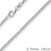 2,7mm Armband Veneziakette rund Silberarmband Armschmuck aus 925 Silber 19cm