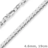 4,6mm Armband Veneziakette sechskant Armschmuck aus 925 Silber 19cm
