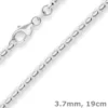 3,7mm Armband Veneziakette vierkant Silberarmband Armschmuck aus 925 Silber 19cm