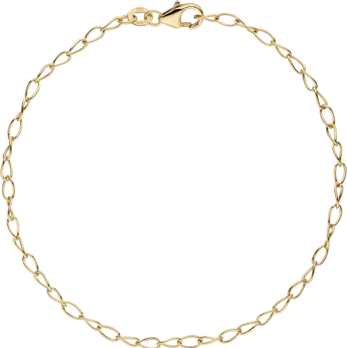 2,3mm Armband Weit-Ankerkette Armkette Armschmuck aus 375 Gold Gelbgold 19cm