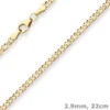 2,9mm Armband Zwillingspanzerkette Armschmuck aus 333 Gold Gelbgold 22cm