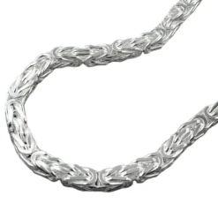 4mm Armschmuck Armband Armkette Königskette aus 925 Massiv Silber Unisex 19cm