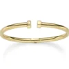 4mm Armspange offener Armreif aus 750 Gold Gelbgold 59x47mm glänzend aufklappbar