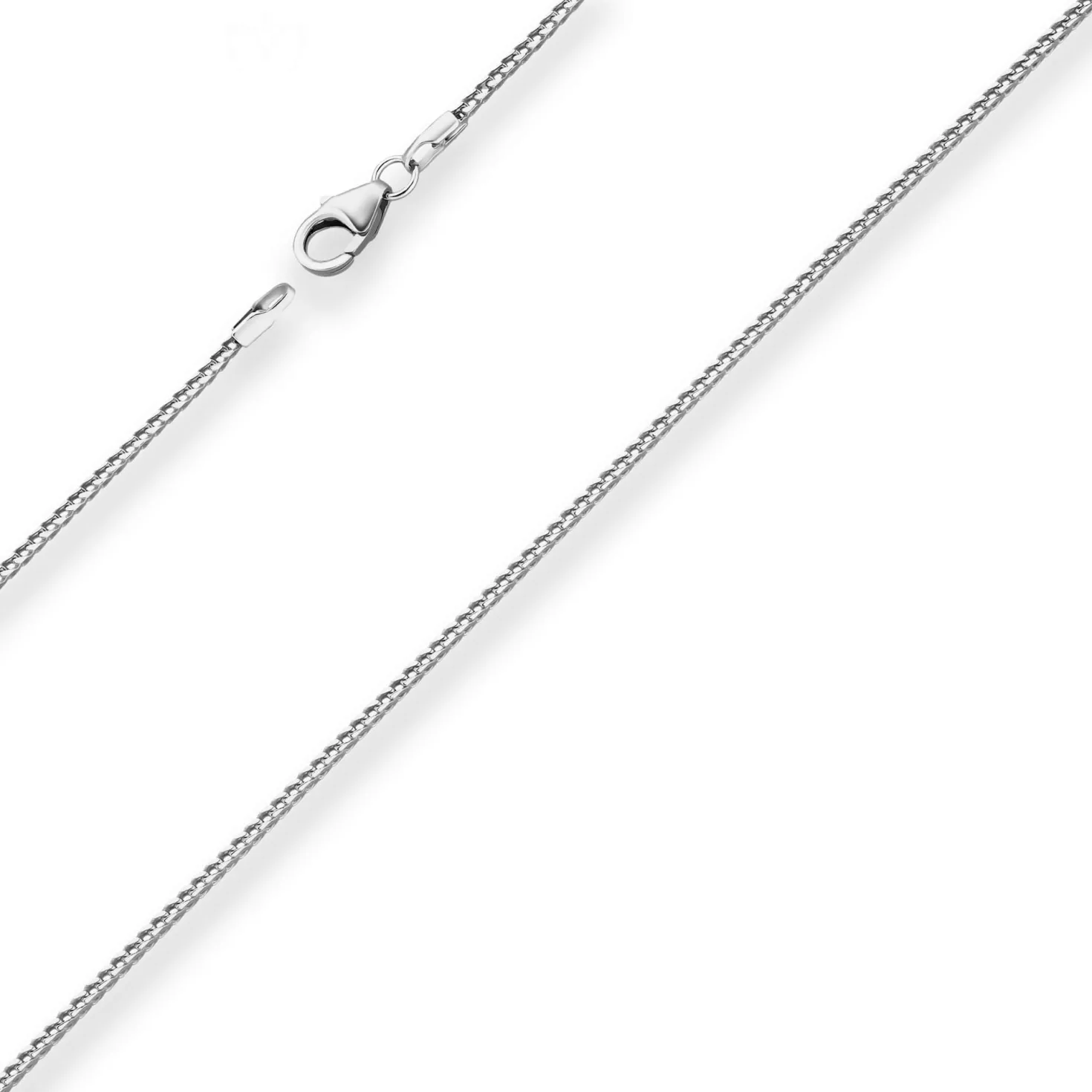 1,3mm Bingokette Goldkette Collier Halskette aus 585 Gold Weißgold 45cm