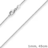 1mm Bingokette Goldkette Collier Halskette aus 585 Gold Weißgold 45cm